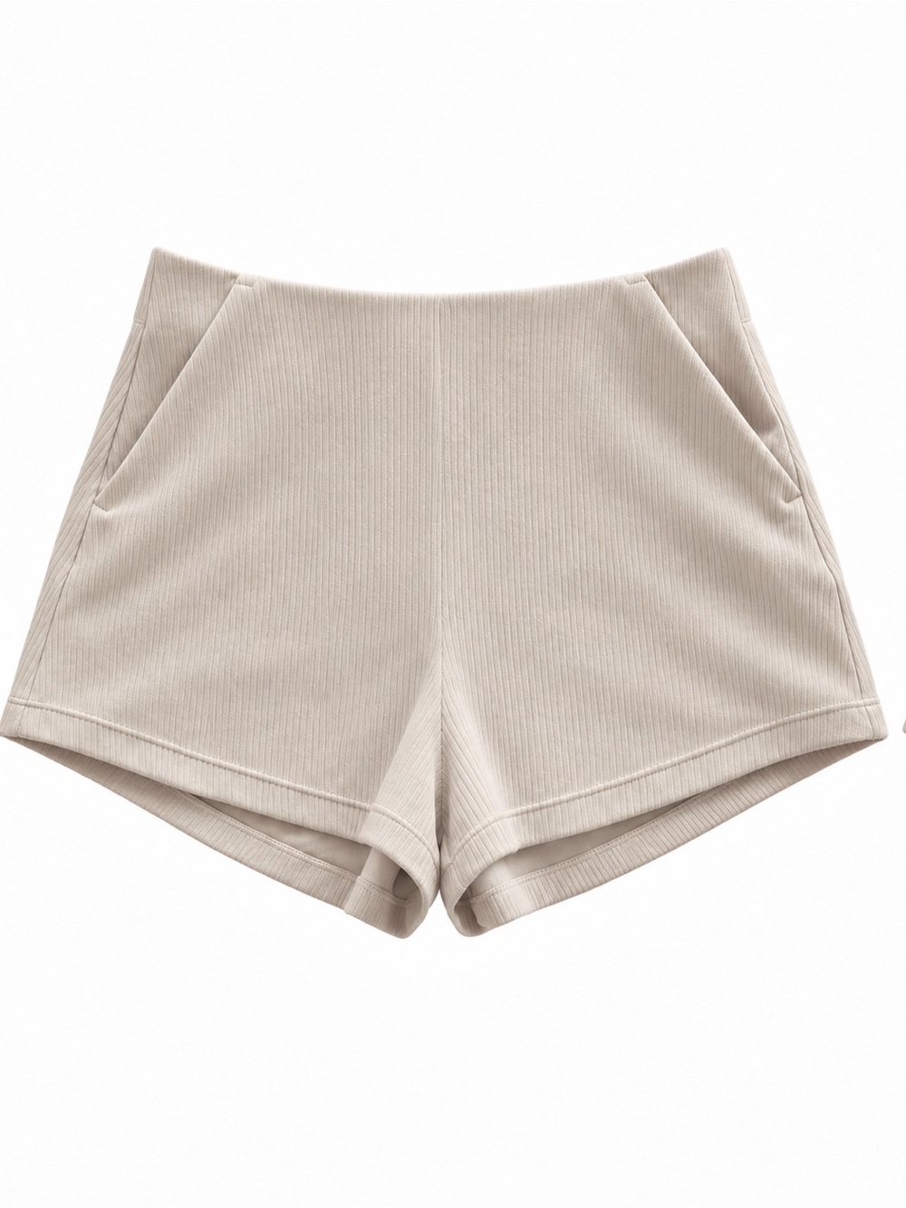 Lululemon Ribbed High-Waist Women's Shorts in Beige